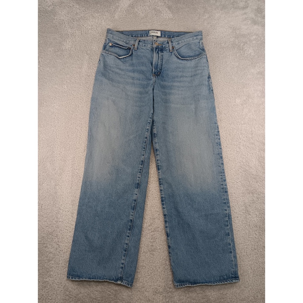 AGOLDE Jeans Men 32x31 (Tag 28) Blue Fusion Baggy Mid Rise Denim